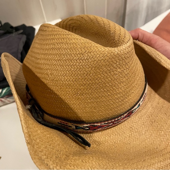 Awesome vintage Golden Gate Hat Co Los Angeles Thunderbird cowboy hat woven band - Picture 5 of 11